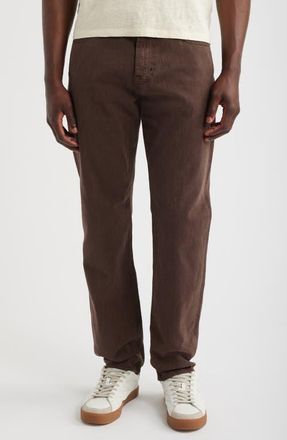 AG - Adriano Goldschmied Everett Slim Straight Leg Cotton & Linen Blend Pants in Sulfur Oak Barrel at Nordstrom, Size 33 X 32
