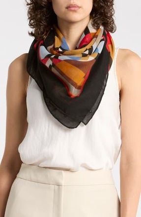 Karl Lagerfeld Karl Geo Square Scarf in Black at Nordstrom Rack