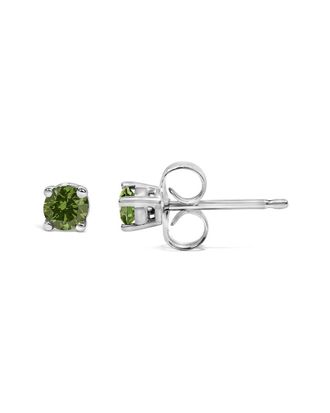 House of Brilliance Haus Of Brilliance Silver 0.15 Ct. Tw. Diamond Stud Earrings
