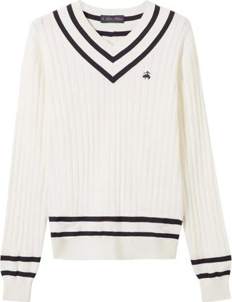 Brooks Brothers Maglione con ricamo - Bianco