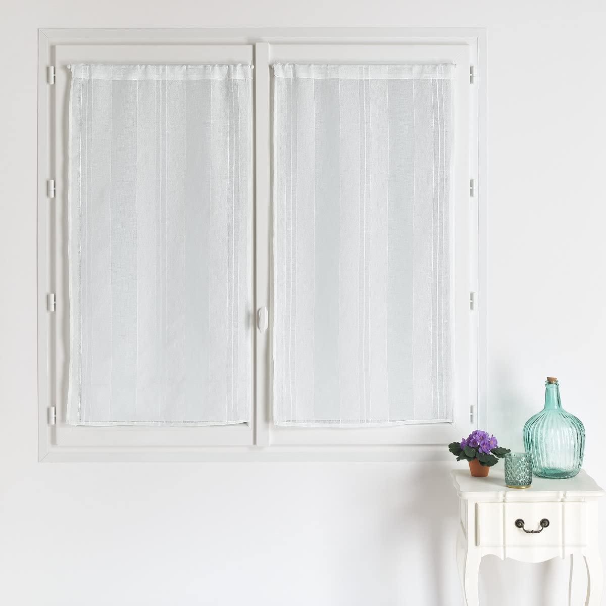 HomeMaison Pilz Fenstergardinen 160x60cm - Spitzen Vorhänge Weiß Mit Tier Motiven