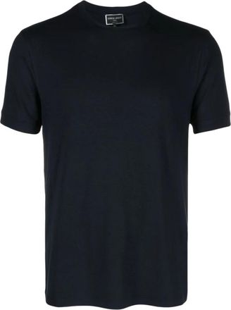 Giorgio Armani Slim Fit Ronde Hals T-shirt - Heren - T-shirts - Blauw - 3XL - Tops