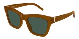 Saint Laurent SL M156 005 Womens Sunglasses Brown Size 52 - Free RX Lenses - Free RX Lenses