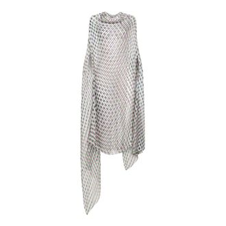 Dries Van Noten Party Dresses, female, Beige, Size: S Printed Silk Dress