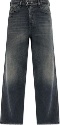 Diesel Wide Jeans - Dames - Loose Fit Jeans - Grijs - W30 L30 - Jeans
