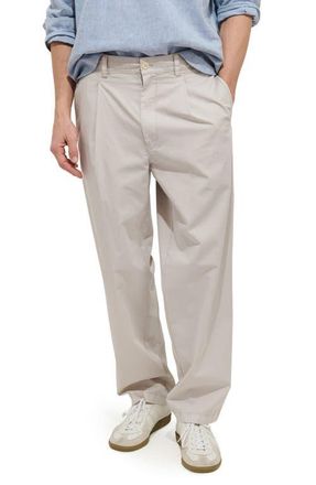 Alex Mill Georges Pleated Cotton Pants in Stone at Nordstrom, Size Medium X