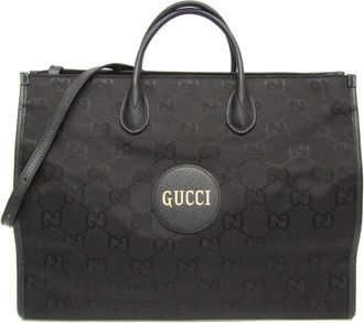 Gucci Off The Grid Black Canvas Tote Bag (Pre-Owned)
