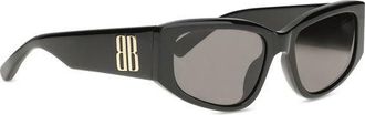 Balenciaga Womens Black Acetate Sunglasses