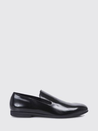 Jil Sander Brushed Leather Loafers with Round Toe and Elasticated Inserts
