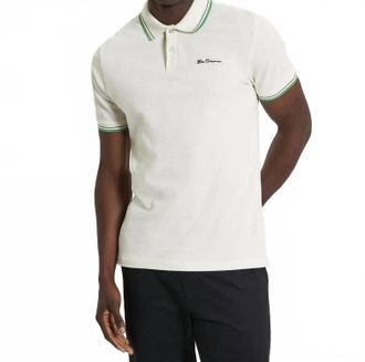 Ben Sherman Signature Pique Polo Shirt In Ivory
