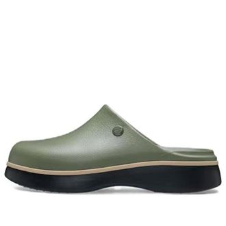 Crocs (WMNS) Crocs Dylan Notched Chestnut Platform Cargo Hold Green 214273-3DE