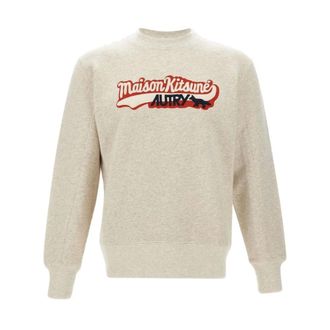 Maison Kitsun&eacute; Felpa Girocollo - - Knitwear - unisex - Beige - M