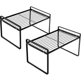 OEM Estantes Apilables De Acero Inoxidable, Juego De 2, Perfectos Para Cocina, Ba&ntilde;o Y Oficina, Ahorran Espacio - Ulisem