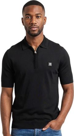 HUGO BOSS Black Shirt Collar Polos