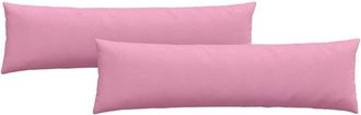 vidaXL Cojines De Sof&aacute; 2 Pcs Rosa 145 X 40 Cm Tela Vidaxl