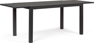 BIZZOTTO Hochwertiger, ausziehbarer Gartentisch Hilde 140-210 x 77 cm - Anthrazit