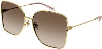 Gucci GG1282SA003 Square Full Rim Sunglasses - Gold