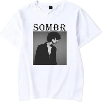 Generic Sombr T-Shirt, Short Sleeve Tops Tee for Women Men,White,M