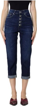 Dondup Koons Loose-fit Jeans - Dames - Cropped Jeans - Blauw - W26 - Katoen - Jeans
