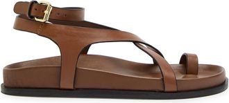 A.Emery Jalen Slim Leather Sandals - Brown - 37 (IT37/ UK4)