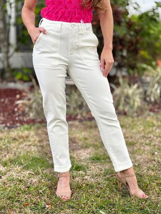 Judy Blue Aurora Weekender Jeans In White