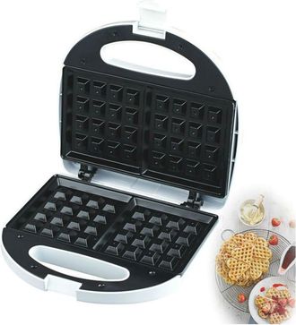 Trade Shop Trade Shop - Macchina Per Cialde A Cuore Piastra Waffle Acciaio Waffel Waffle Wafer 750w