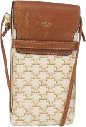 Celine Pre-owned Cross Body Bags, female, Beige, Size: ONE SIZE Pre-owned Plastic Cross Body Bag