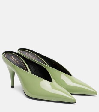 Gucci Gucci 97 85 patent leather mules