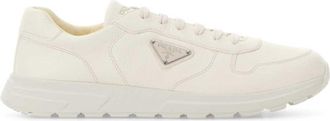 Prada White Solid Sneakers