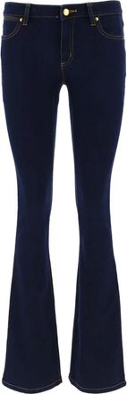 Michael Kors Uitlopende jeans met middelhoge taille - Dames - Flared Jeans - Blauw - M - Katoen - Jeans