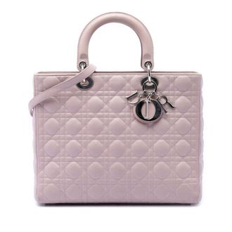 Dior Pre-owned Dior Large Lambskin Cannage Lady Dior Ladies A5CAAZ0AUU6Q13H6
