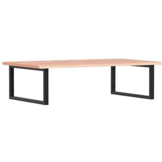 vidaXL Vidaxl - Estante De Lavabo De Pared De Acero Y Madera Maciza De Roble