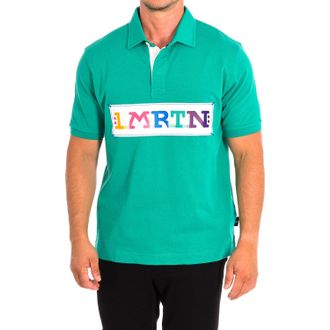 La Martina La Martina Mens Short Sleeve Polo TMP305-JS303 man - Green Cotton - Size Medium