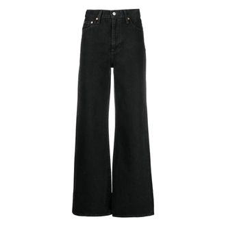 Levi's Ribcage Wide Leg - Dames - Loose Fit Jeans - Zwart - W30 L32 - Katoen - Jeans