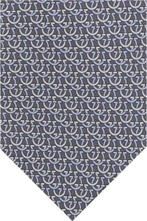 Ferragamo Grey Gancini Logo Tie