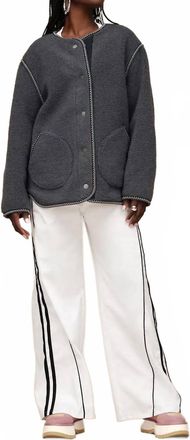 UGG Womens Emmersyn Uggbraid Jacket In Dark Ash