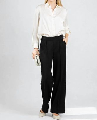 Oui Pull-On Straight Pants In Black