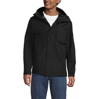 Lands End Waterproof Raincoat in True Black at Nordstrom, Size Xx-Large