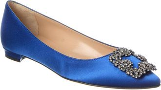 Manolo Blahnik Hangisi Satin Flat