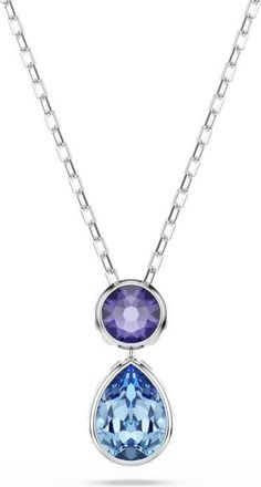 Swarovski Chroma Reversible Pendent Necklace in Silver/Multi at Nordstrom