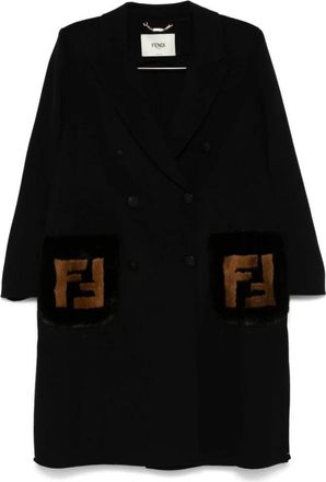Fendi Mujer, Abrigos, Negro, Talla: S
