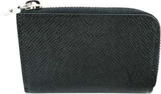 Louis Vuitton Vintage, unisex, Zwart, ONE Size, Leer, Pre-owned Vintage Leren Portemonnee