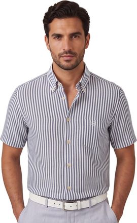 Led&ucirc;b Overhemden Ledub Modern Fit donkerblauw gestreept