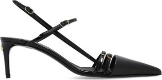 Dolce & Gabbana Leren pumps - Dames - Sandalen met hakken - Zwart - 38 1/2 EU - Leer - Schoenen