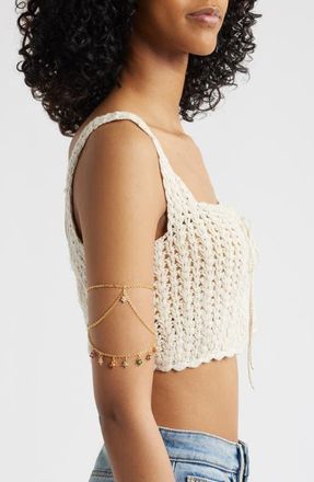 Vidakush Twinkle Flower Arm Chain in Gold/Multi at Nordstrom, Size 8