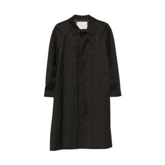Dunst H-Line Wol Mac Coat - Heren - Mantel - Bruin - M - Wol - Jassen