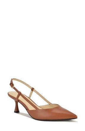 Nine West Rowen Slingback Pump in Brown Smooth at Nordstrom Rack, Size 8.5