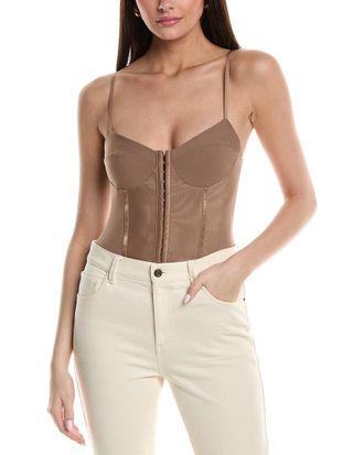 Free People Night Rhythm Corset Bodysuit
