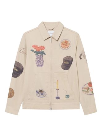 Les Deux Robert graphic-print shirt jacket - Neutrals