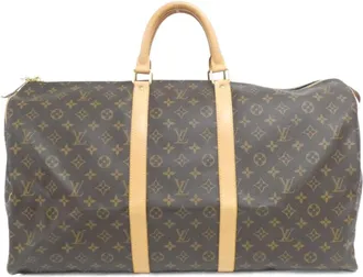 Louis Vuitton Marron Coated Canvas Boston Bag (Pre-Owned)
